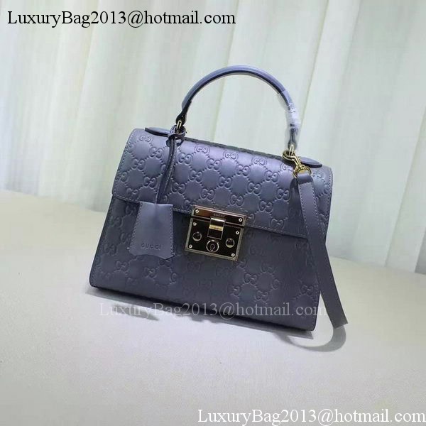 Gucci Padlock Gucci Signature Top Handle Bag 453188 Purple