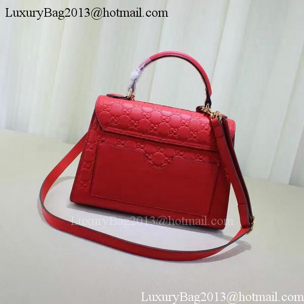 Gucci Padlock Gucci Signature Top Handle Bag 453188 Red