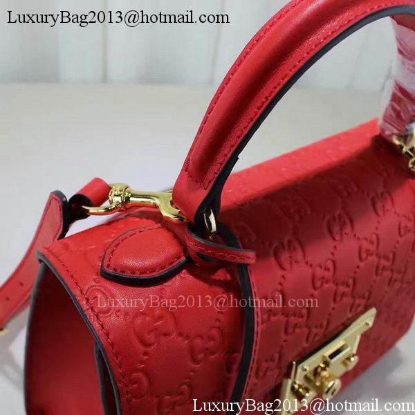 Gucci Padlock Gucci Signature Top Handle Bag 453188 Red