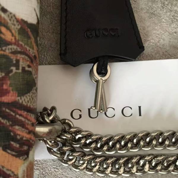 Gucci Padlock Blooms GG Shoulder Bag 409486 Green