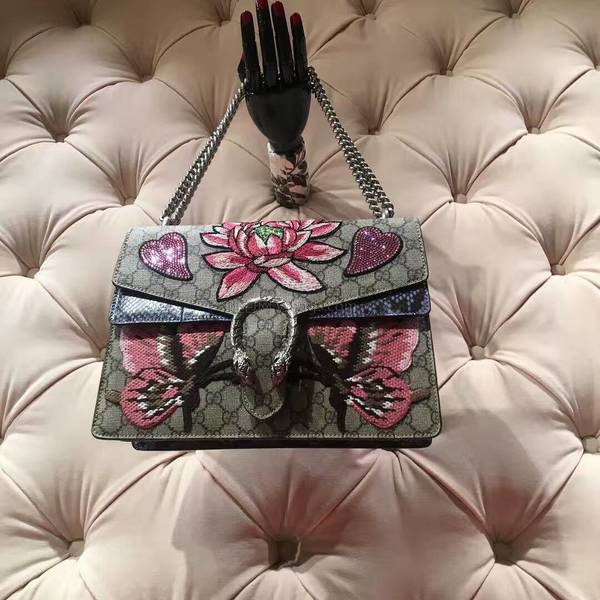 Gucci Dionysus GG Supreme Canvas Shoulder Bag 403348 Flower