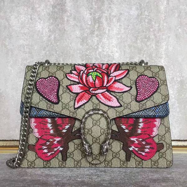 Gucci Dionysus GG Supreme Canvas Shoulder Bag 403348 Flower