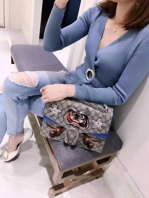 Gucci Dionysus GG Supreme Canvas Shoulder Bag 4003348 Blue