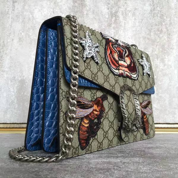 Gucci Dionysus GG Supreme Canvas Shoulder Bag 4003348 Blue