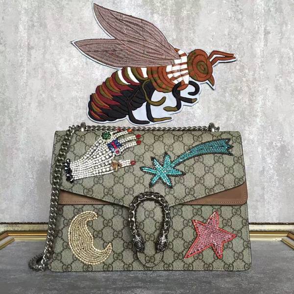 Gucci Dionysus GG Supreme Canvas Shoulder Bag 4003348 Brown