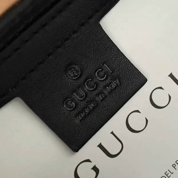 Gucci Nymphea Top Handle Bag Cowhide Leather 453766 Black