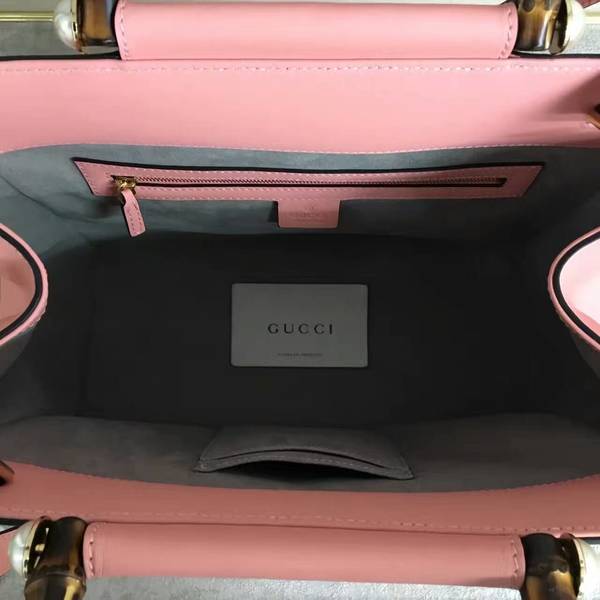 Gucci Nymphea Top Handle Bag Cowhide Leather 453766 Pink