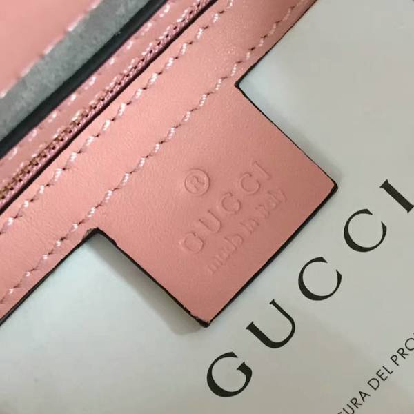 Gucci Nymphea Top Handle Bag Cowhide Leather 453766 Pink