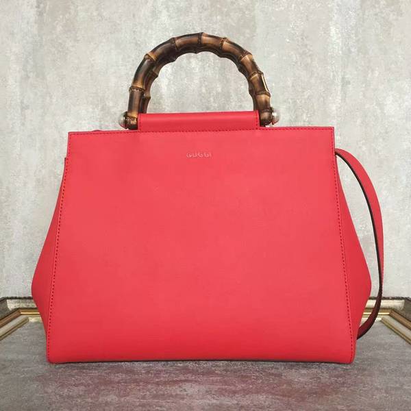 Gucci Nymphea Top Handle Bag Cowhide Leather 453766 Red