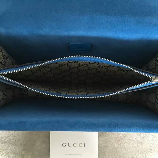 Gucci Medium Dionysus GG Canvas Shoulder Bag 400249 Blue