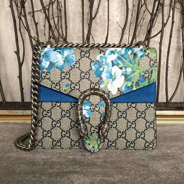 Gucci Mini Dionysus GG Canvas Shoulder Bag 421970 Blue