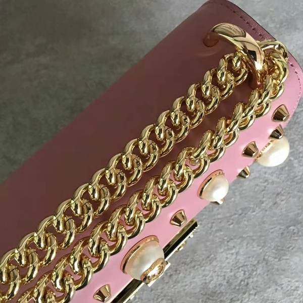 Gucci Padlock Studded Leather Shoulder Bag 432182A Pink