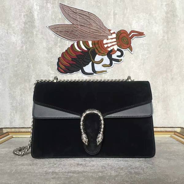 Gucci Dionysus Suede Leather Mini Shoulder Bag 400249 Black