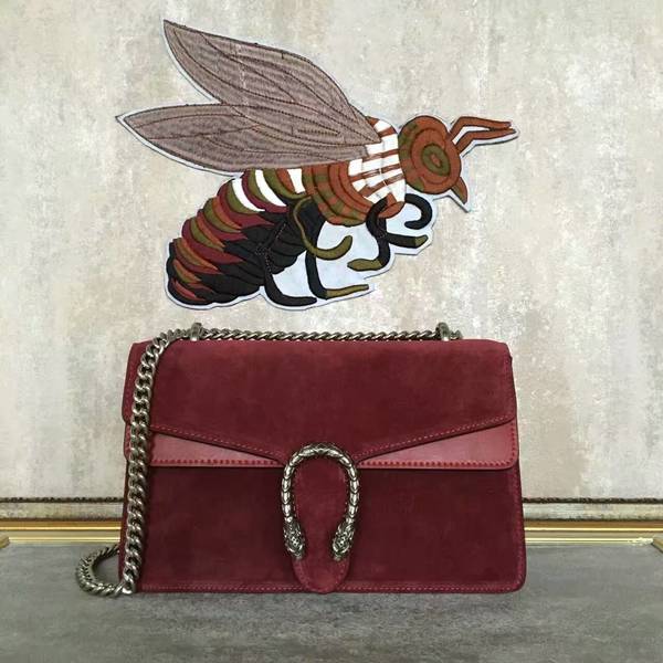 Gucci Dionysus Suede Leather Mini Shoulder Bag 400249 Dark Red