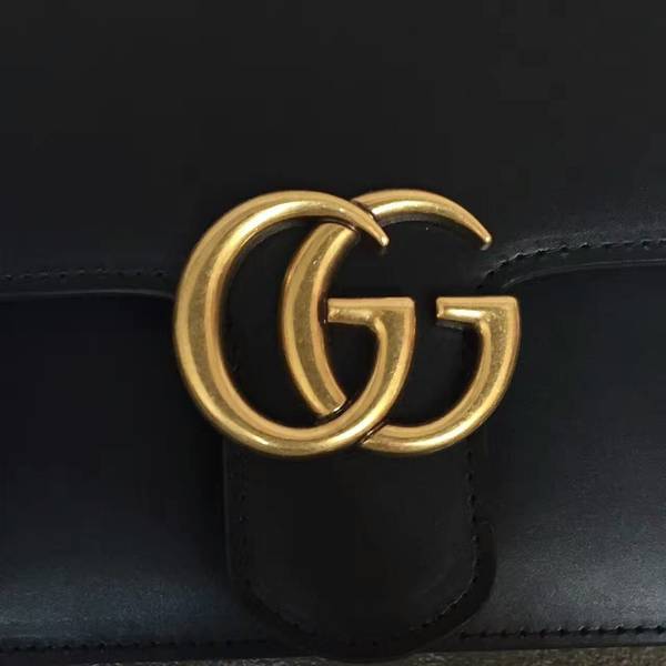 Gucci GG Original Marmont Leather Shoulder Bag 431384A Black