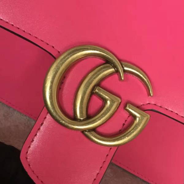 Gucci GG Original Marmont Leather Shoulder Bag 431384A Pink