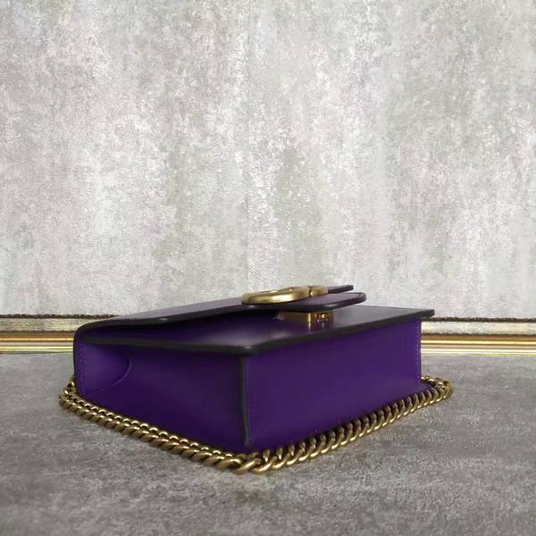 Gucci GG Original Marmont Leather Shoulder Bag 431384A Purple