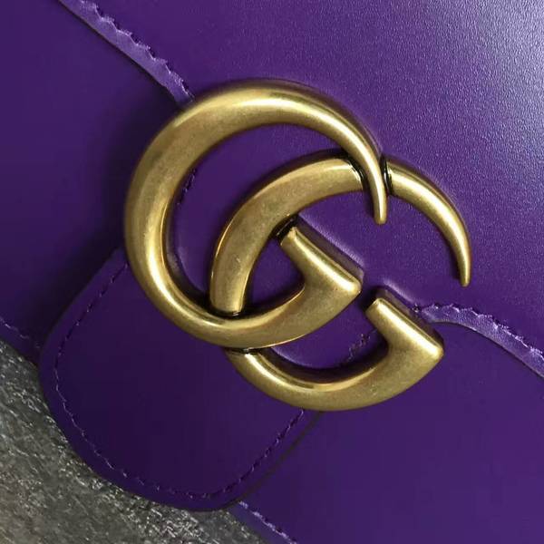 Gucci GG Original Marmont Leather Shoulder Bag 431384A Purple