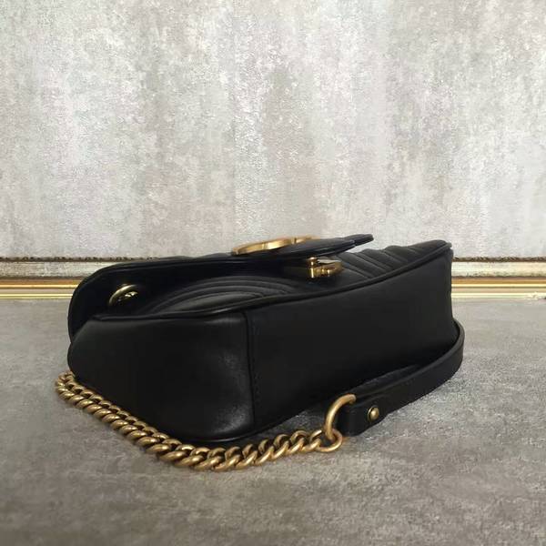 Gucci Now GG Marmont Mini Shoulder Bag 446744 Black