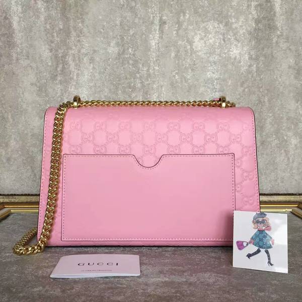 Gucci Padlock Series Gucci Signature Shoulder Bag 409486 Light Pink