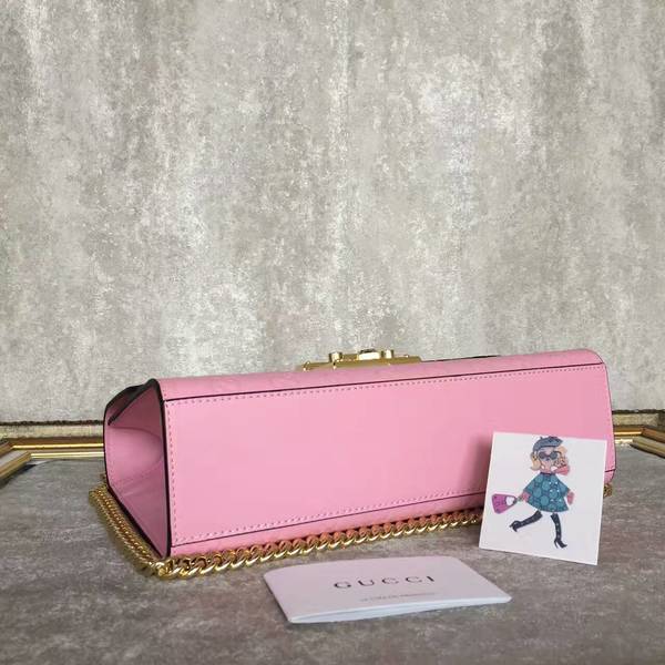 Gucci Padlock Series Gucci Signature Shoulder Bag 409486 Light Pink