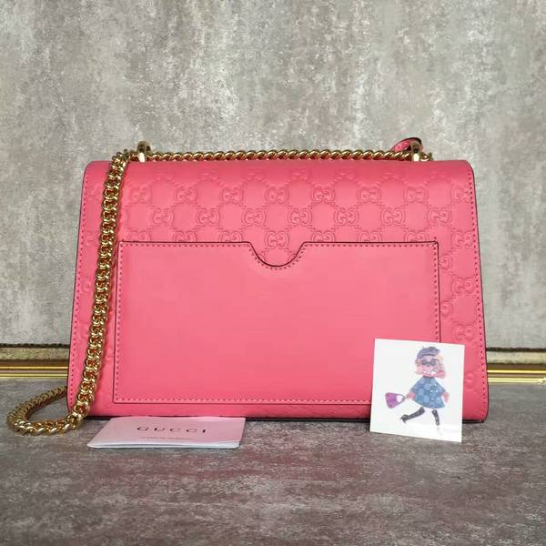 Gucci Padlock Series Gucci Signature Shoulder Bag 409486 Pink