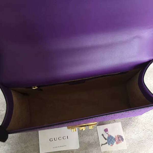 Gucci Padlock Series Gucci Signature Shoulder Bag 409486 Purple