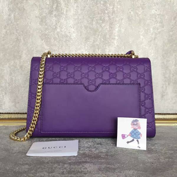 Gucci Padlock Series Gucci Signature Shoulder Bag 409486 Purple