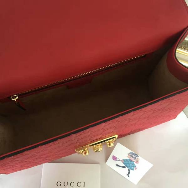 Gucci Padlock Series Gucci Signature Shoulder Bag 409486 Red