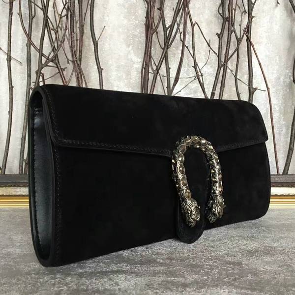 Gucci Dionysus Suede Leather Clutches 415160 Black