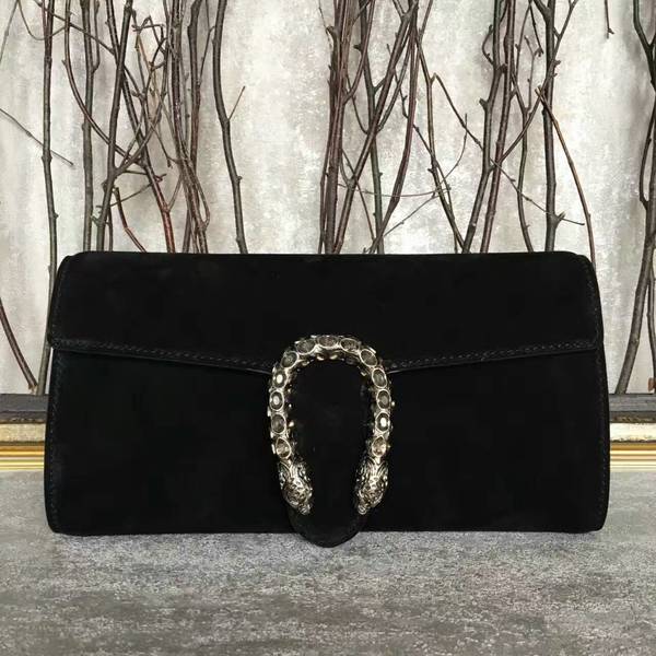 Gucci Dionysus Suede Leather Clutches 415160 Black