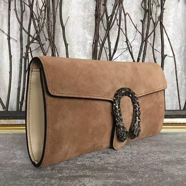 Gucci Dionysus Suede Leather Clutches 415160 Camel