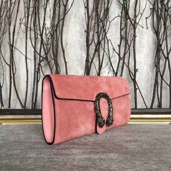 Gucci Dionysus Suede Leather Clutches 415160 Pink