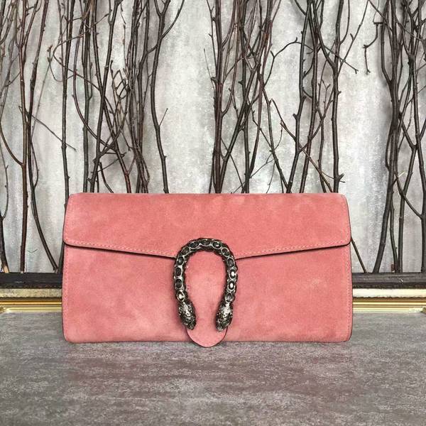 Gucci Dionysus Suede Leather Clutches 415160 Pink
