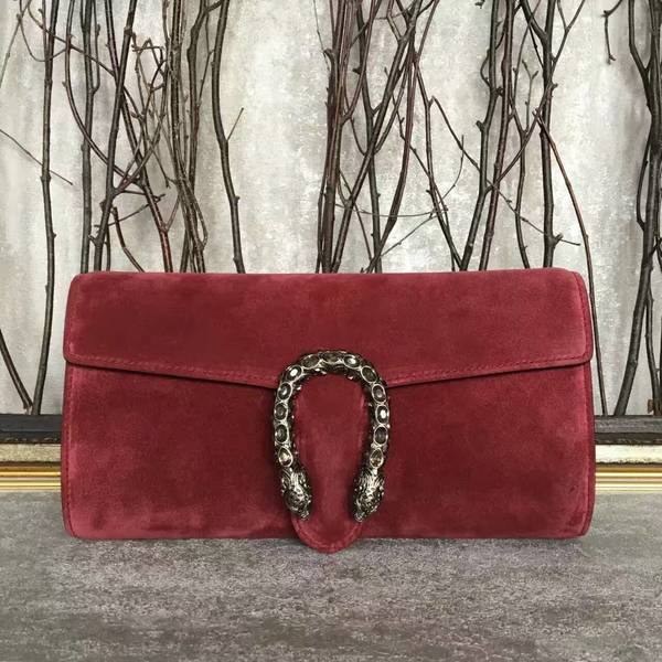 Gucci Dionysus Suede Leather Clutches 415160 Red