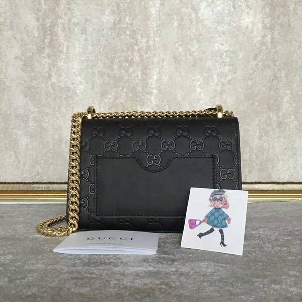Gucci Padlock Gucci Signature Mini Shoulder Bag 409487A Black