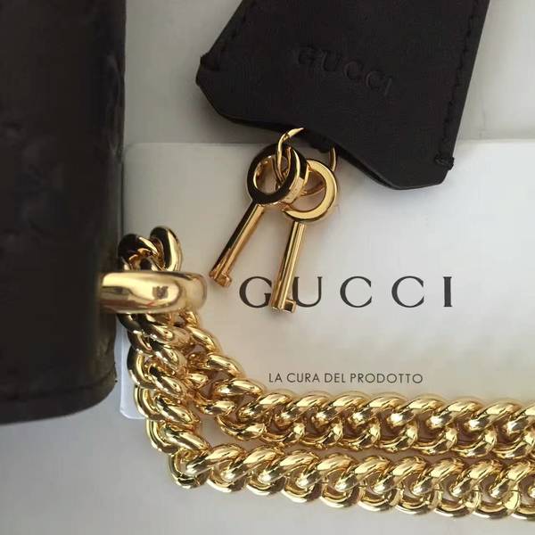 Gucci Padlock Gucci Signature Mini Shoulder Bag 409487A Black