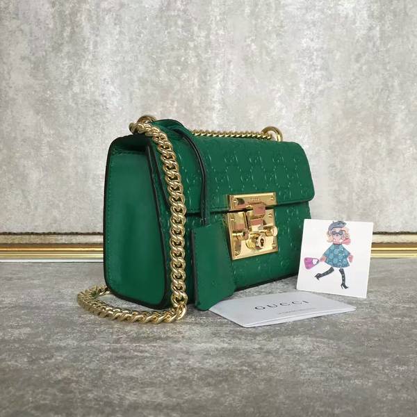 Gucci Padlock Gucci Signature Mini Shoulder Bag 409487A Green