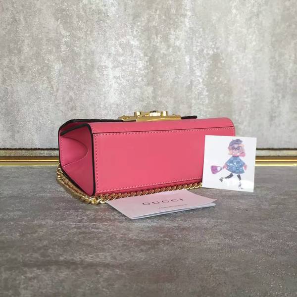 Gucci Padlock Gucci Signature Mini Shoulder Bag 409487A Pink