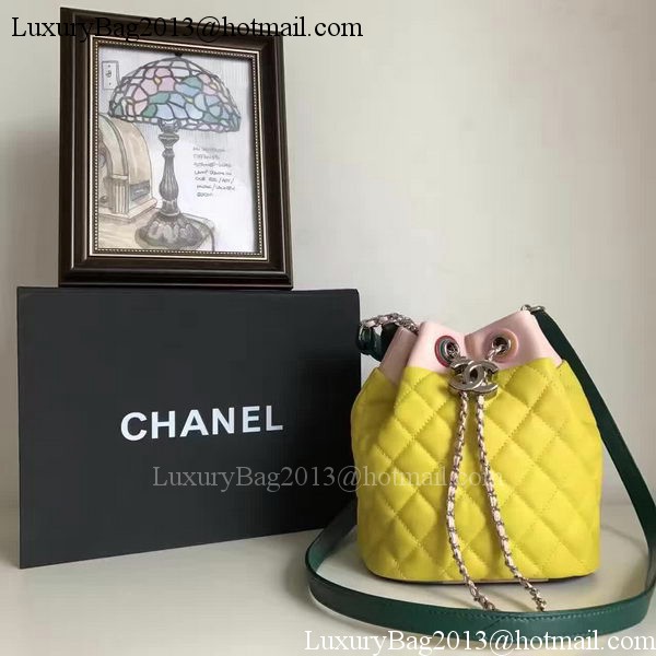 Chanel Hobo Bag Original Sheepskin Leather A95182 Yellow