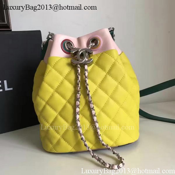 Chanel Hobo Bag Original Sheepskin Leather A95182 Yellow