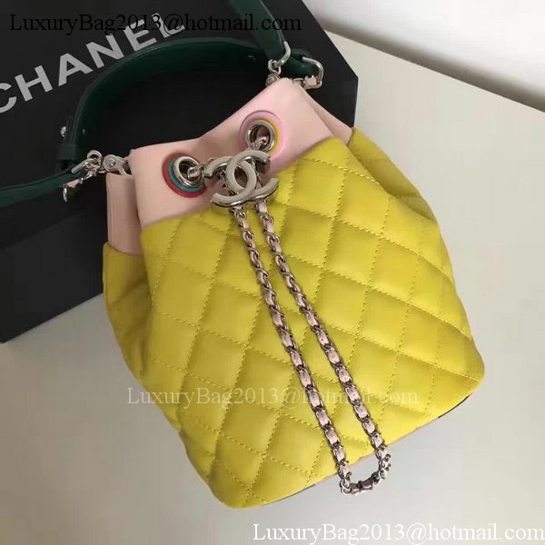 Chanel Hobo Bag Original Sheepskin Leather A95182 Yellow