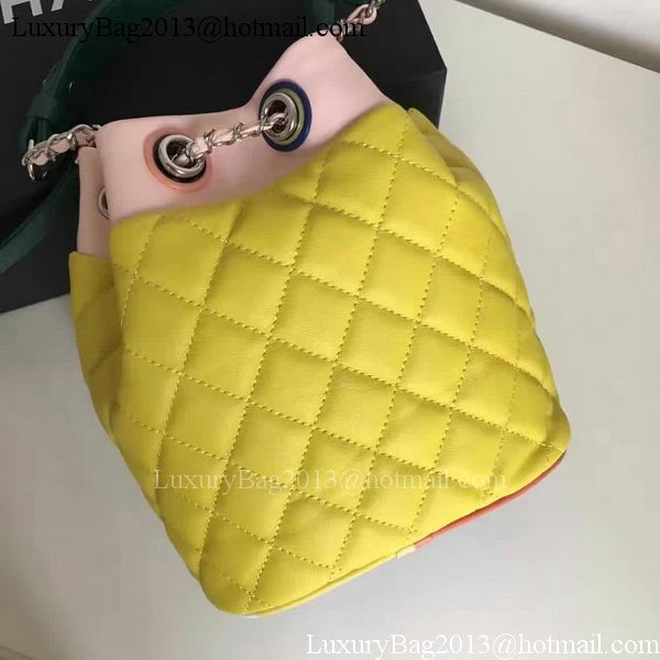 Chanel Hobo Bag Original Sheepskin Leather A95182 Yellow