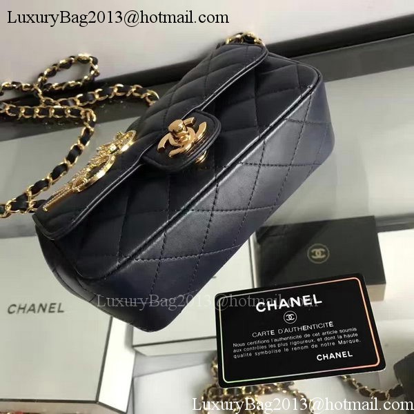 Chanel mini Classic Flap Bag Original Sheepskin A1116E Black