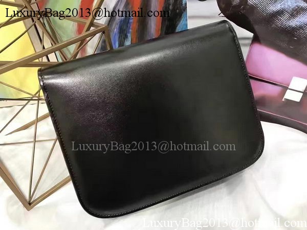 Celine Classic Box Flap Bag Smooth Leather C20447 Black