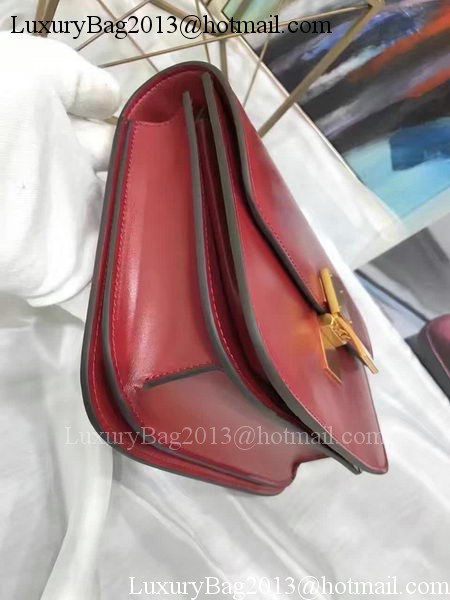 Celine Classic Box Flap Bag Smooth Leather C20447 Red