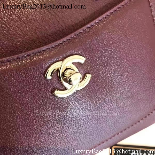 Chanel Tote Bag Original Leather A66309 Wine