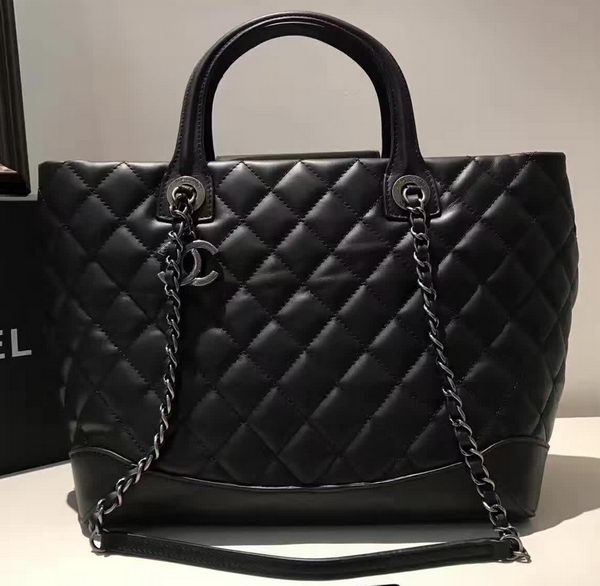 Chanel Tote Bag Sheepskin Leather A36985 Black
