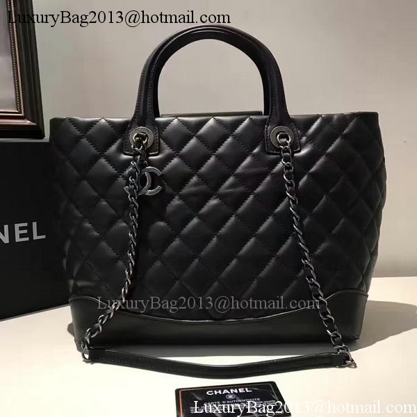 Chanel Tote Bag Sheepskin Leather A36985 Black