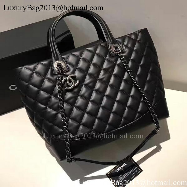 Chanel Tote Bag Sheepskin Leather A36985 Black
